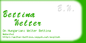 bettina welter business card